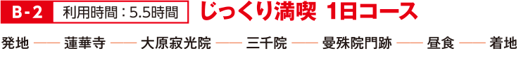 B-2 じっくり満喫 1日コース