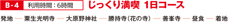 B-4 じっくり満喫 1日コース