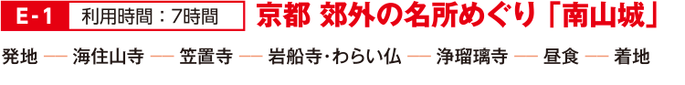 E-1 京都 郊外の名所めぐり「南山城」