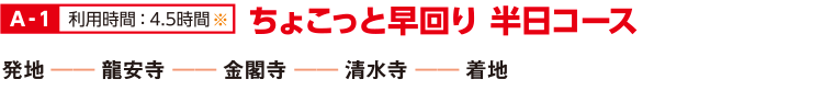 A-1 ちょこっと早回り 半日コース