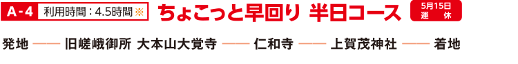 A-4 ちょこっと早回り 半日コース