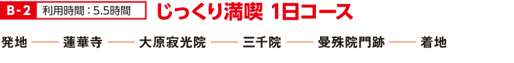 B-2 じっくり満喫 1日コース