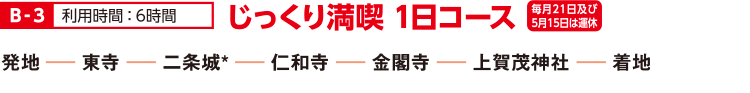 B-3 じっくり満喫 1日コース