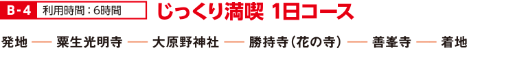 B-4 ちょこっと早回り 半日コース