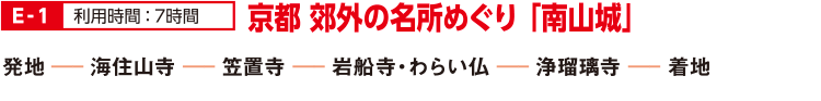 E-1 京都 郊外の名所めぐり「南山城」