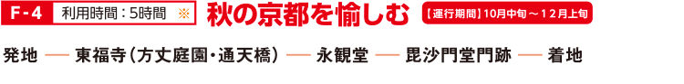 F-4 秋の京都を愉しむ