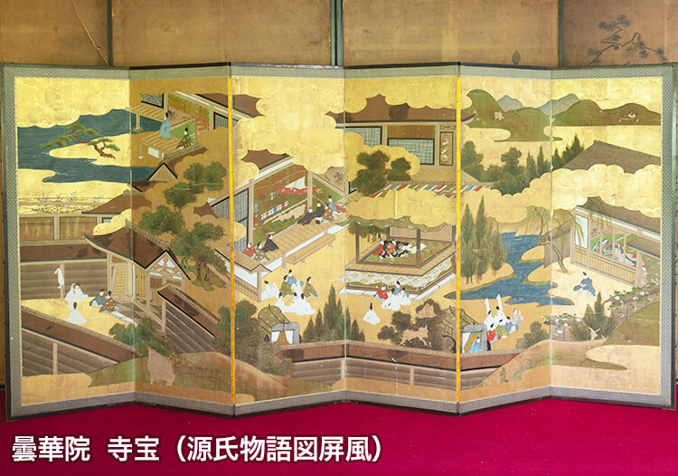 曇華院 寺宝（源氏物語図屏風）